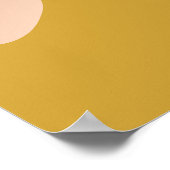 Braun-Pilzmuster auf Mustard Yellow Poster (Ecke)