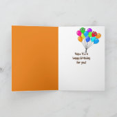 Braun-Poodle zum 86. Geburtstag auf Weide Karte (Innenseite)