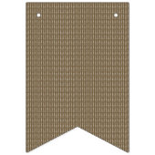 braun, rechteckig, holz, beige, grau, gold, Schrif Wimpelkette (Dritte Fahne)