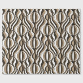 Braun Retro Wellig Geschenkpapier (Flach)