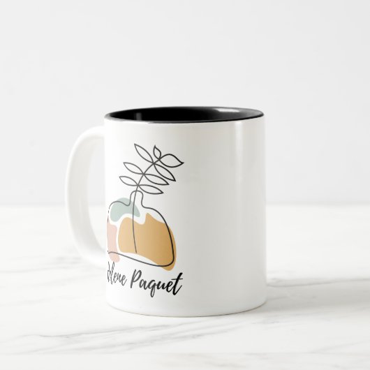 Braun-rosa-ästhetische Tasse (Vorderseite Links)