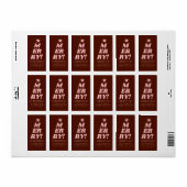 Braun & rosa Moderne frohe Weihnachten Adressaufkleber (Vorne)