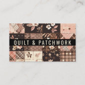 Braun Rosa Quilt Patchwork Handmade Kleidung  Visitenkarte (Vorderseite)