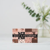 Braun Rosa Quilt Patchwork Handmade Kleidung  Visitenkarte (Stehend Vorderseite)