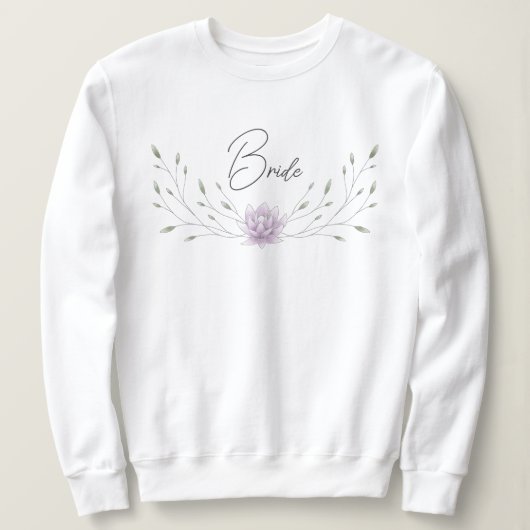 Braun Rosa und Weiß Lotus Sweatshirt (Design vorne)