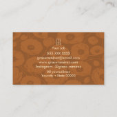 Braun | Rose Glitzer mit Chic und modernen Imitate Visitenkarte (Rückseite)