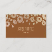 Braun | Rose Glitzer mit Chic und modernen Imitate Visitenkarte (Vorderseite)