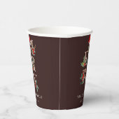 Braun Rose Gold Rot Grün Frohe Weihnachtsfolien Pappbecher (Rechts)