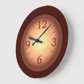 Braun rot mit hervorgehobener Wall-Uhr in der Mitt Große Wanduhr (Winkel)