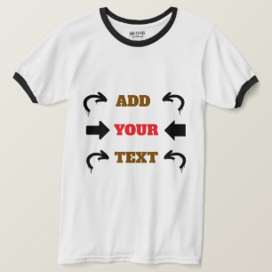Braun Rot Schwarz Text Grafikdesign T-Shirt