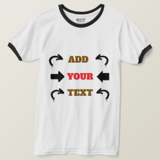 Braun Rot Schwarz Text Grafikdesign T-Shirt