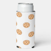 Braun-runde Kekse-Muster auf weiß Selters Dosenkühler (Seltzer Vorderseite)