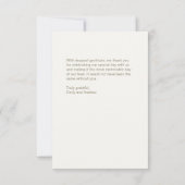 Braun Rustic Chic Wedding Dankeskarte (Rückseite)