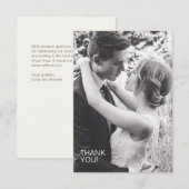 Braun Rustic Chic Wedding Dankeskarte (Vorne/Hinten)