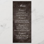 Braun-Rustikal-Massagejar Hochzeitsmenü Menükarte (Vorderseite)