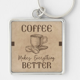 braun Rustikal Vintag Schlüsselanhänger