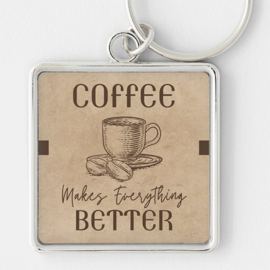 braun Rustikal Vintag Schlüsselanhänger (Vorne)