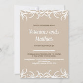 Braun rustikale Blume Hochzeitsankündigung Einladung (Vorderseite)