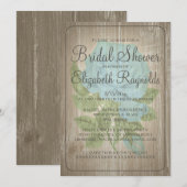 Braun Rustikale Blumendusche Einladungen (Vorne/Hinten)