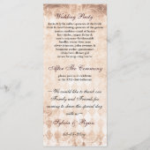 Braun rustikale Mason Jar Hochzeitsprogramm Programm (Rückseite)