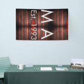 Braun rustikaler Backstein Stein Name Buchstabe Ja Banner (Messeveranstaltung)