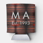 Braun rustikaler Backstein Stein Name Buchstabe Ja Dosenkühler (Rückseite)