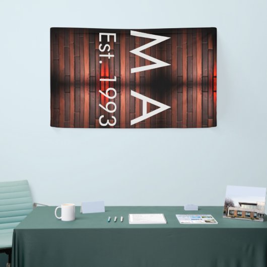 Braun rustikaler Backsteinstein Name Buchstabe Jah Banner (Messeveranstaltung)