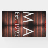 Braun rustikaler Backsteinstein Name Buchstabe Jah Banner (Horizontal)