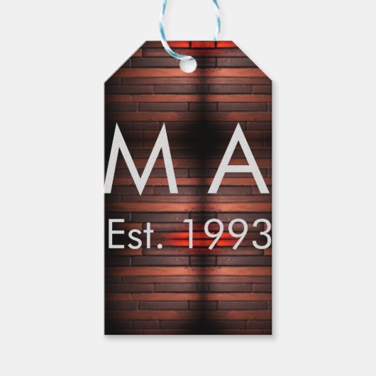 Braun rustikaler Backsteinstein Name Buchstabe Jah Geschenkanhänger (Vorderseite)