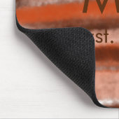 Braun rustikaler Boho-Name Buchstabe Jahr Datum Te Mousepad (Ecke)