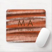Braun rustikaler Boho-Name Buchstabe Jahr Datum Te Mousepad (Mit Mouse)