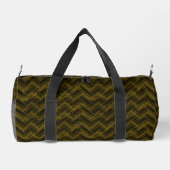 Braun schattiertes Chevronmuster Duffle Bag (Rückseite)