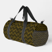 Braun schattiertes Chevronmuster Duffle Bag (Rechte Ecke)