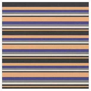 Braun, Schwarz, Bisque, Dim Gray & Midnight Blue Stoff