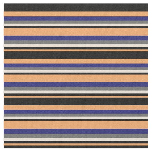Braun, Schwarz, Bisque, Dim Gray & Midnight Blue Stoff (Nahaufnahme)