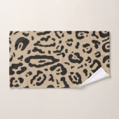 Braun & Schwarz Gepard Leopard Tierprint Badhandtuch Set (Handtuch)