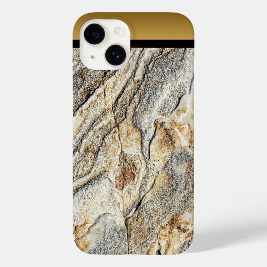 Braun Schwarz Gold Marmor Muster iPhone / Android Case-Mate iPhone Hülle (Rückseite)
