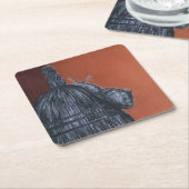 Braun Schwarz Rustikale Kunst Custom Square Unters Rechteckiger Pappuntersetzer (angewinkelt)