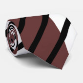 Braun, Schwarz und Weiß - Eine klassisch gestreift Krawatte (Gerollt)