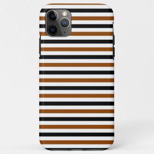 Braun Schwarz und weiß gestreiftes Design Case-Mate iPhone Hülle