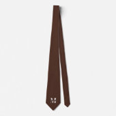 Braun-schwarze benutzerdefinierte Monogramm-Hochze Krawatte (Vorderseite)