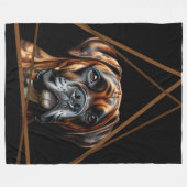 Braun-schwarzer Brindle-Boxer-Labrador-Hund Fleecedecke (Vorderseite (Horizontal))