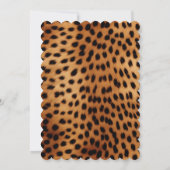 Braun-schwarzer Gepard Tierprint Einladung (Rückseite)