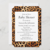 Braun Schwarzer Leopard Tierprint Einladung (Vorderseite)