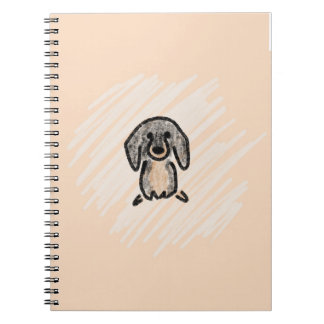 Braun-schwarzes Dachshund-Notizbuch Notizblock