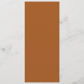 Braun-schwarzes Herbst-Hochzeitsprogramm Programm (Rückseite)