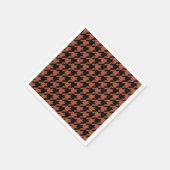 Braun-schwarzes Houndstooth-Karo Serviette (Ecke)