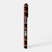 Braun-schwarzes Houndstooth-Karomuster iPhone Hülle (Rechte Seite)
