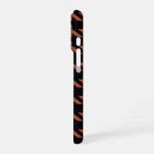Braun-schwarzes Houndstooth-Karomuster iPhone Hülle (Linke Seite)