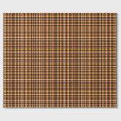 Braun-schwarzes Karomuster Geschenkpapier (Flach)